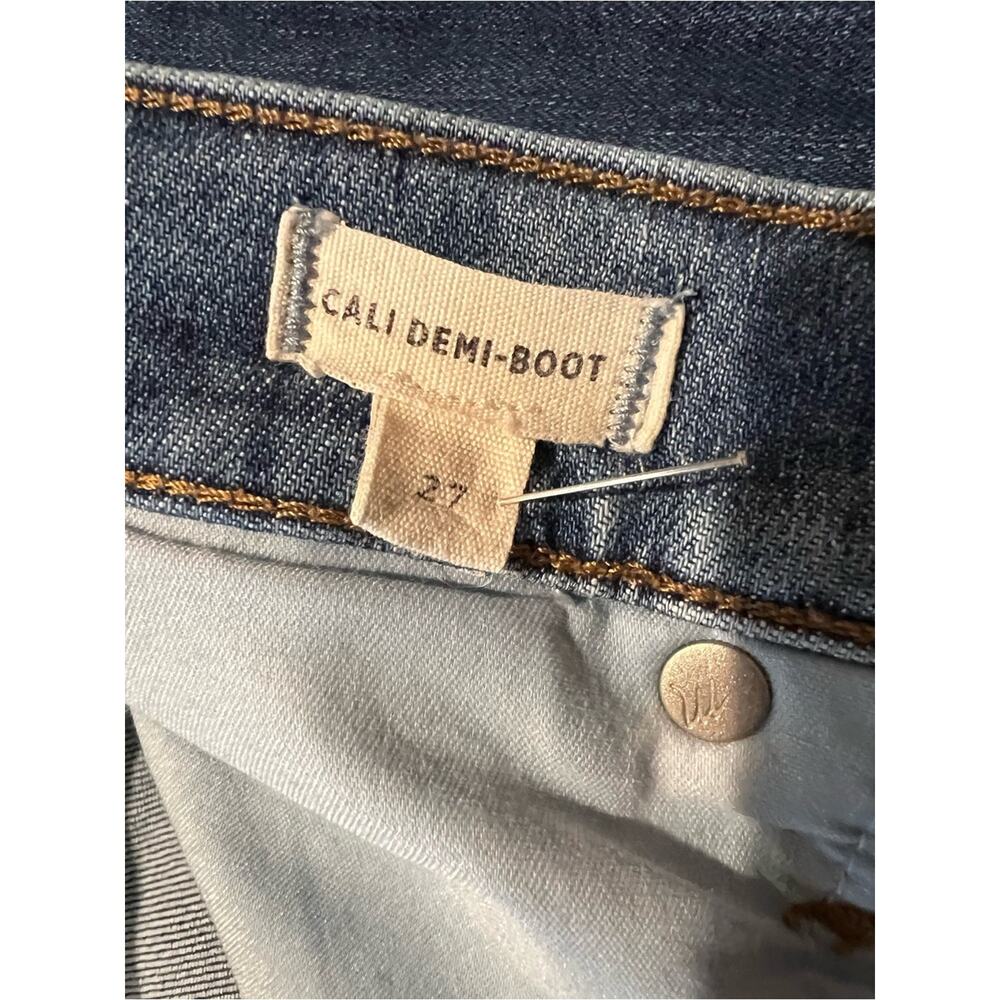 Madewell Cali Demi-Boot Jeans Raw Hem Medium Wash Size 27 - Picture 4 of 13
